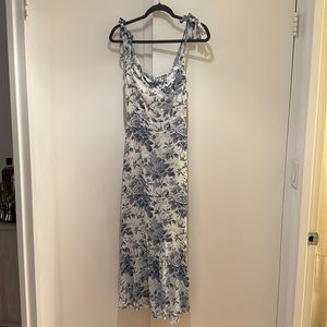 Reformation Blue & White Nikita Dress